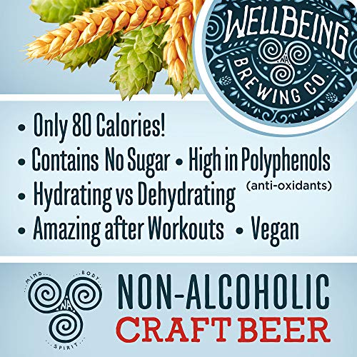 WELLBEING BREWING CO. 6 Pack Cans - Hellraiser Dark Amber Non-Alcoholic Craft Beer
