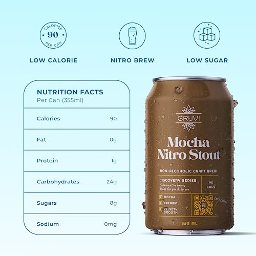 Gruvi Non-Alcoholic Beer Variety Pack - 12 fl oz, 0.5% ABV