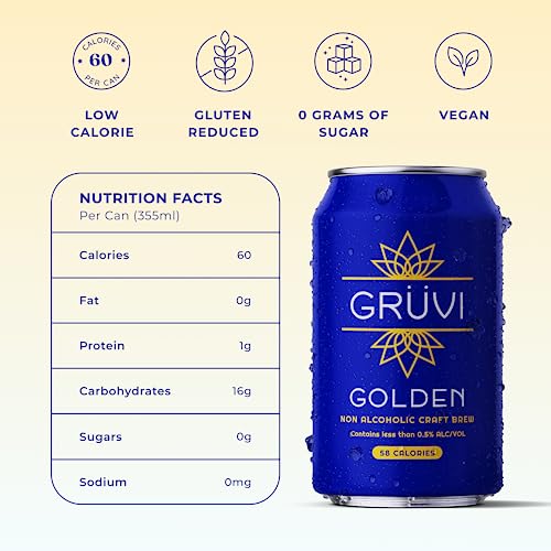 Gruvi Non-Alcoholic Beer Variety Pack - 12 fl oz, 0.5% ABV