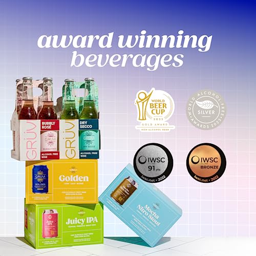 Gruvi Non-Alcoholic Beer Variety Pack - 12 fl oz, 0.5% ABV