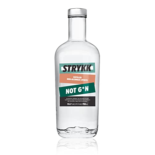 STRYKK NOT GIN | Zero Proof Non Alcoholic Spirit with Juniper Basil and Rosemary | Alternative to Traditional London Dry Gin | All Natural, No Sugar, Fat, Carbs, or Artificial Flavors 700ml