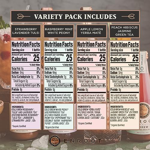 Enroot Organic Variety Pack - Exotic Mocktails, Cocktail Mixers (6 bottles)