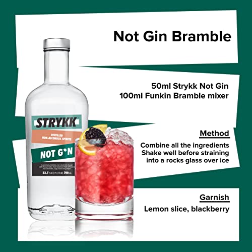 STRYKK NOT GIN | Zero Proof Non Alcoholic Spirit with Juniper Basil and Rosemary | Alternative to Traditional London Dry Gin | All Natural, No Sugar, Fat, Carbs, or Artificial Flavors 700ml