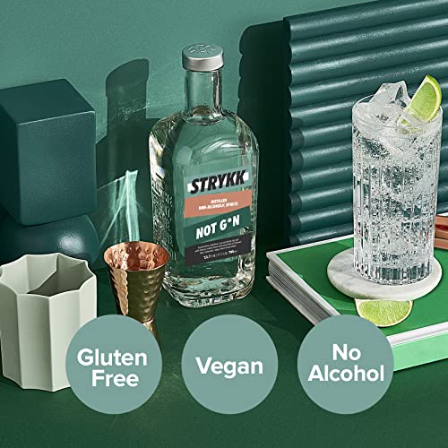 STRYKK NOT GIN | Zero Proof Non Alcoholic Spirit with Juniper Basil and Rosemary | Alternative to Traditional London Dry Gin | All Natural, No Sugar, Fat, Carbs, or Artificial Flavors 700ml