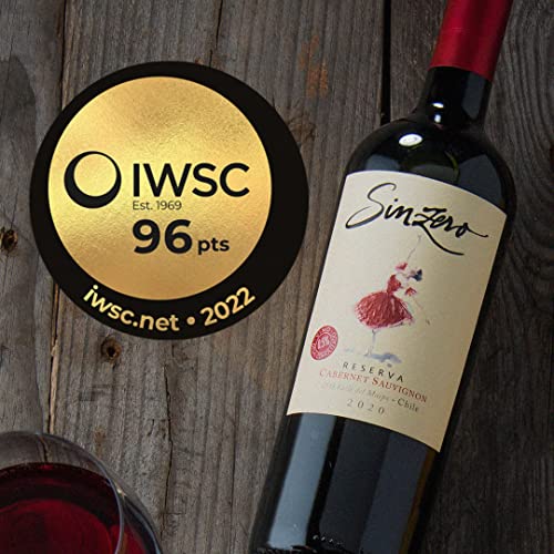 SINZERO Cabernet Sauvignon - Premium Non Alcoholic Red Wine Low Calories, Vegan Suitable , 25.4 FlOz