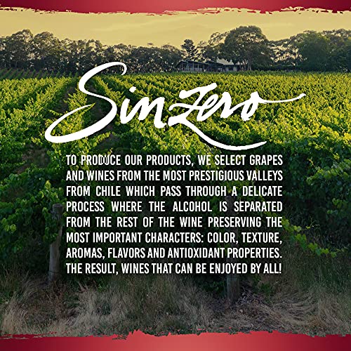 SINZERO Cabernet Sauvignon - Premium Non Alcoholic Red Wine Low Calories, Vegan Suitable , 25.4 FlOz