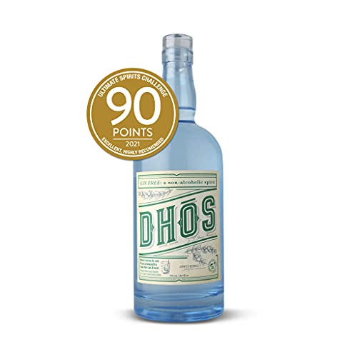 Dhos Gin Free - Handcrafted Non-Alcoholic Gin With Natural Flavors Of Spice & Earth - Non-Alcoholic Spirit To Mix Delicious Mocktails - Keto-Friendly, Zero Sugar, Zero Calories, Zero Proof - 750 ML
