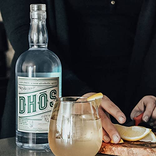 Dhos Gin Free - Handcrafted Non-Alcoholic Gin With Natural Flavors Of Spice & Earth - Non-Alcoholic Spirit To Mix Delicious Mocktails - Keto-Friendly, Zero Sugar, Zero Calories, Zero Proof - 750 ML