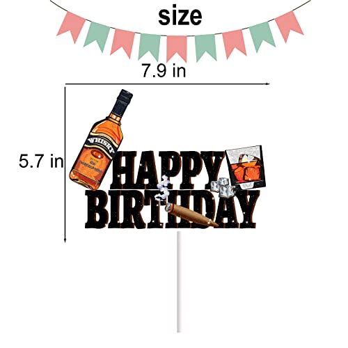 Aged to Perfection Whiskey Cake Decor for Men/Women