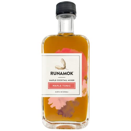 Runamok Maple Tonic Cocktail Syrup | Non-Alcoholic Maple-based Cocktail Mixers | Perfect Gin + Tonic | 8.45 Fl Oz (250mL)