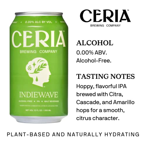 Ceria Brewing Indiewave Alcohol-Free IPA (12oz, 12 pack)
