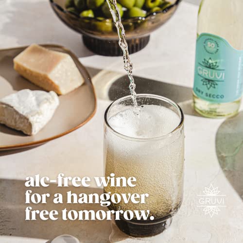 Gruvi Non-Alcoholic Sparkling Wine, Dry Secco, 8-Pack