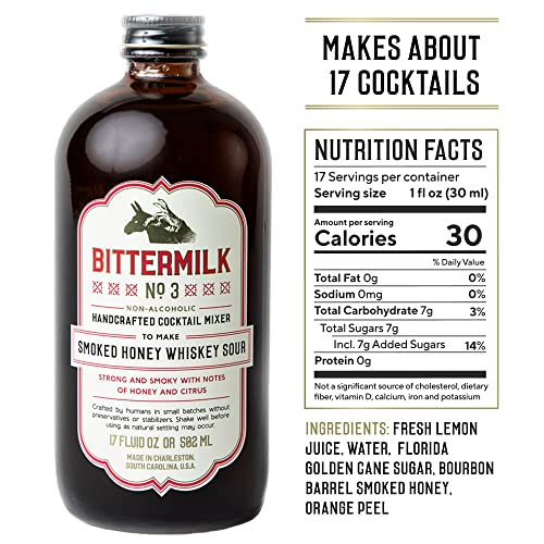 Bittermilk Smoked Honey Whiskey Sour Mix - All Natural Non-Alcoholic