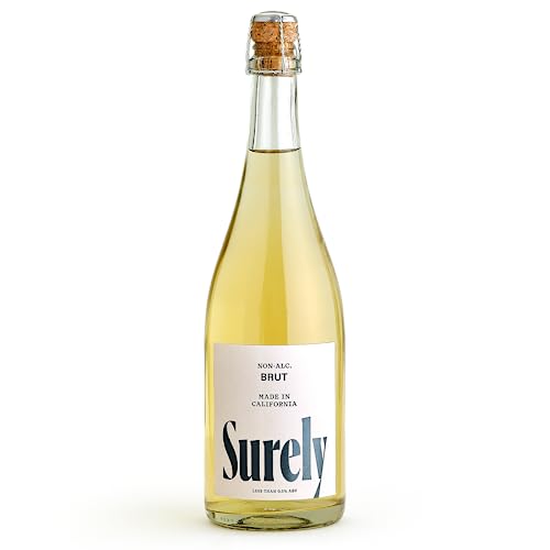 Non Alcoholic Champagne Sparkling Brut, De-alcoholized White Wine