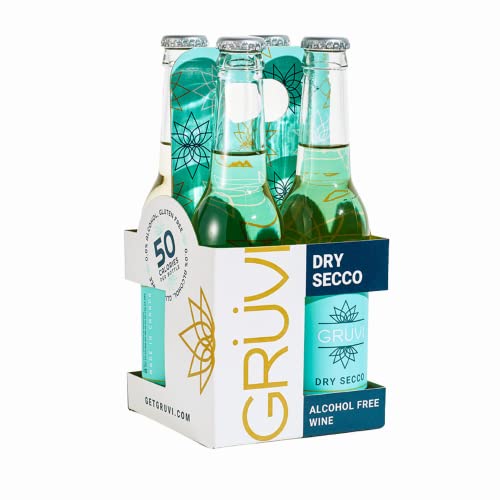 Gruvi Non-Alcoholic Sparkling Wine, Dry Secco, 8-Pack