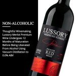 Lussory Premium Merlot: Red Non Alcoholic Drink (750ml)