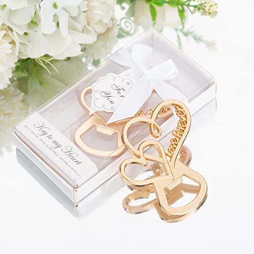 50 Heart-Shaped Bottle Openers for Wedding Favors