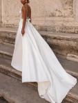 Boho V-Neck Satin Mermaid Wedding Dress