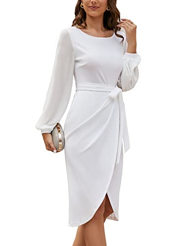 Petite Elegant V-Back White Wedding Guest Dress