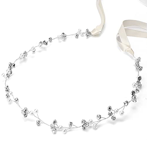 Silver Rhinestone Bridal Headband Hair Accessories