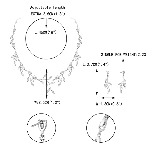Sparkly Cubic Zirconia Bridal Jewelry Set