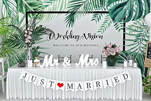 Large White Mr & Mrs Wedding Table Sign