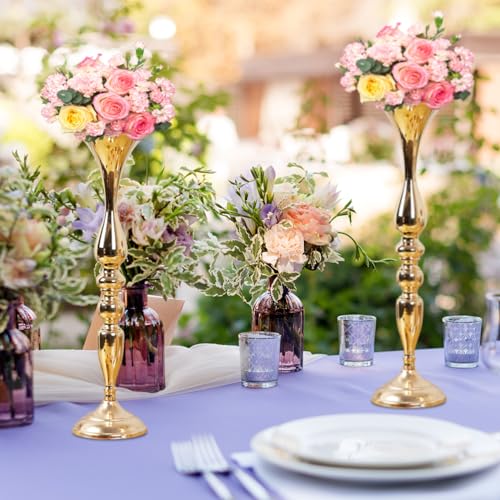 8 Pcs Tall Metal Flower Centerpieces for Weddings