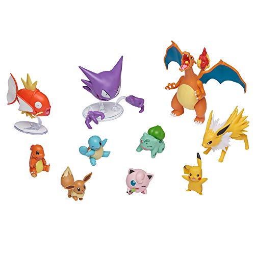 Pokemon 10-Pack Battle Figures: Pikachu, Charmander & More