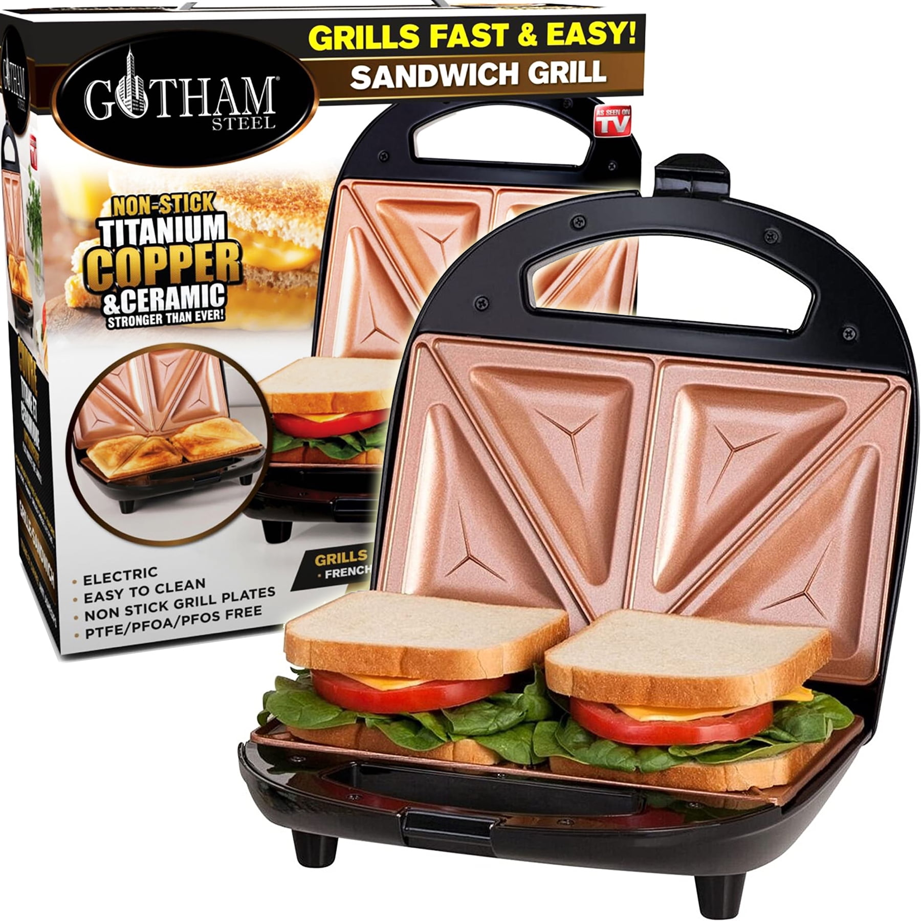Gotham Steel Non-Stick Sandwich Grill Cooker