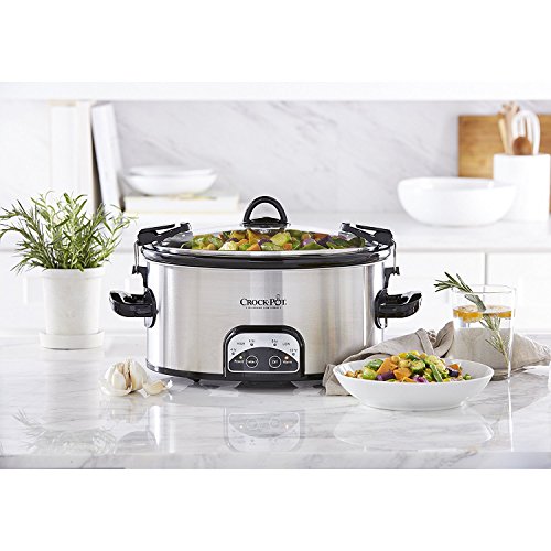 Crock-Pot 7-Quart Manual Slow Cooker, Stainless Steel