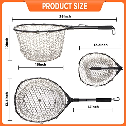 PLUSINNO Soft Rubber Fly Fishing Landing Net