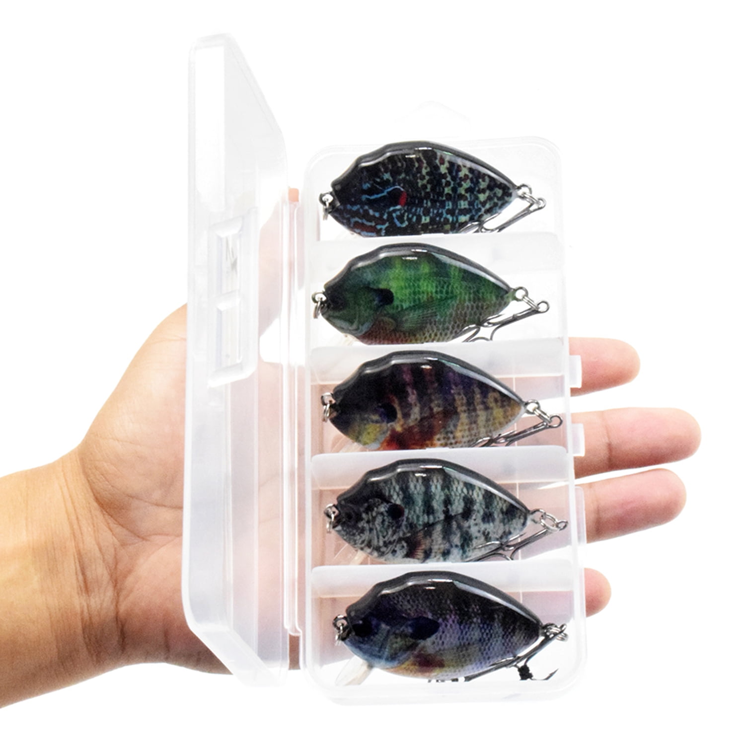 5PCS Mini Wobbler Fishing Lures with Tackle Box