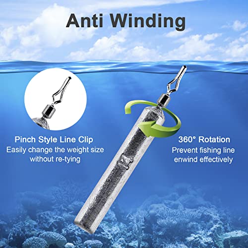 30-Piece Fishing Weights and Hooks Set