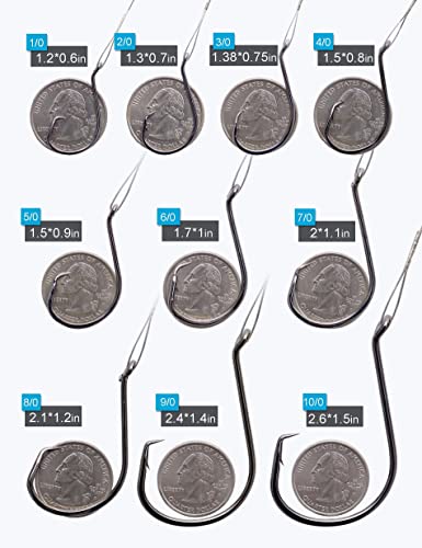 Beoccudo 25pcs Heavy-Duty Circle Hooks with Leaders