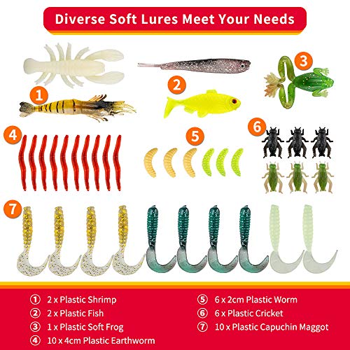 Fishing Lures Kit: Bass, Trout, Salmon Tackle