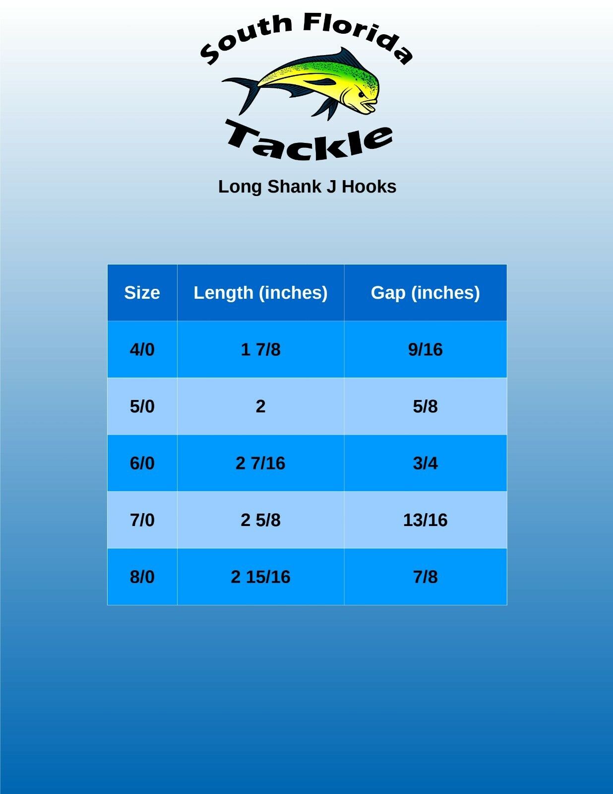 Long Shank Fishing J Hooks - Multiple Sizes Available