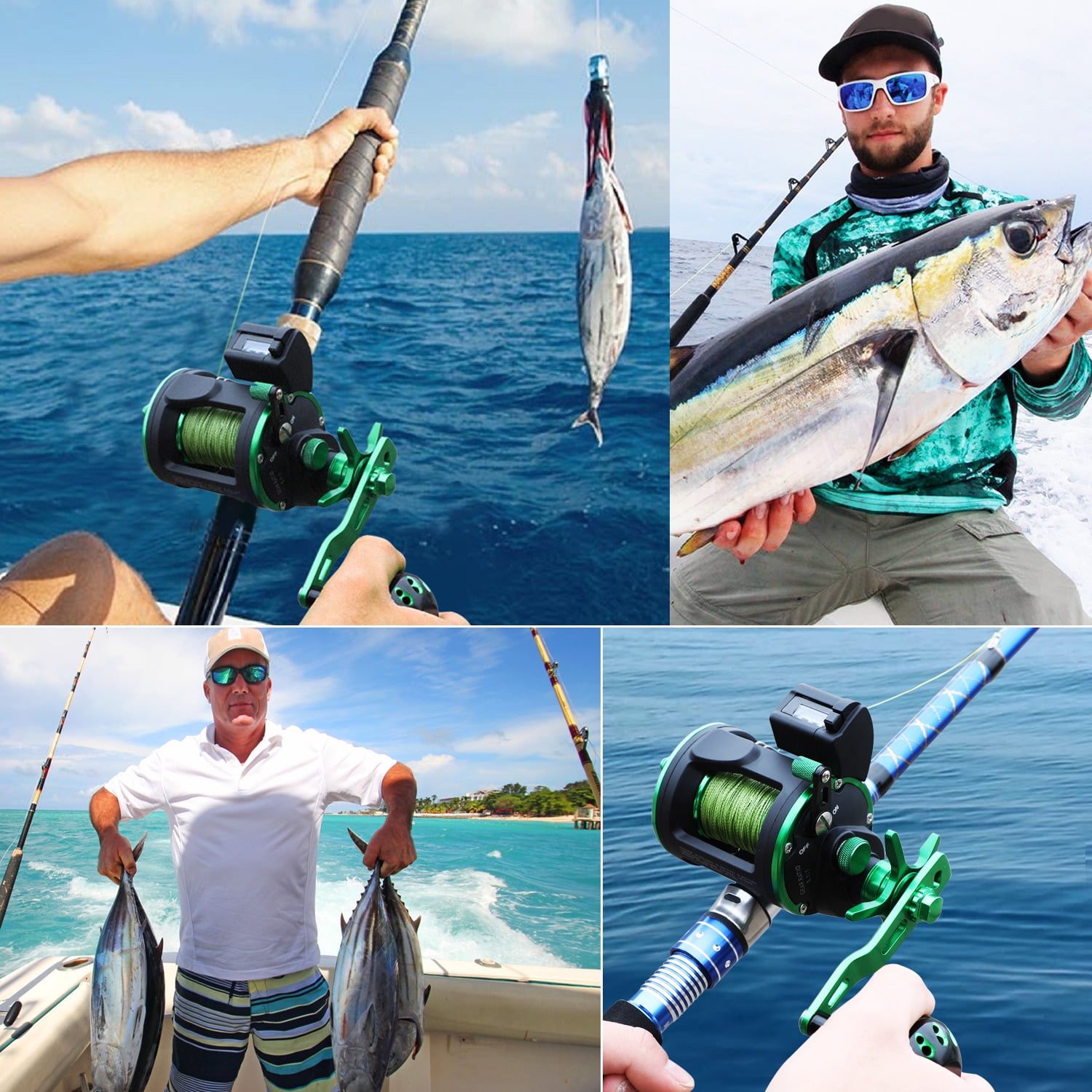 Sougayilang Saltwater Trolling Fishing Reel 55LB Drag