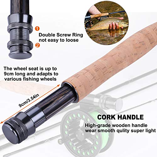 TOPFORT Fly Fishing Rod and Reel Combo Kit