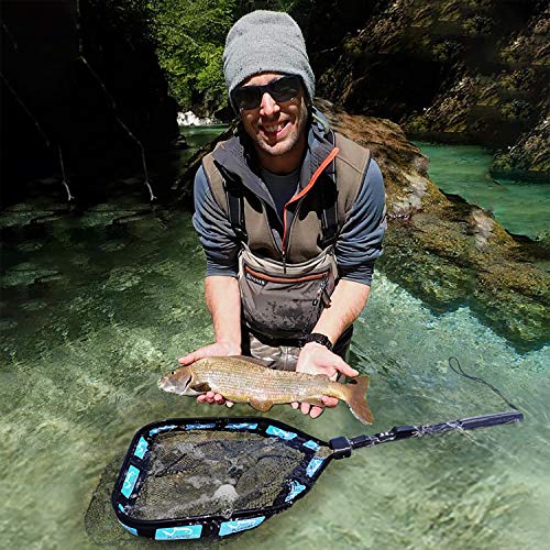 PLUSINNO Compact Floating Fishing Net for Easy Catch & Release