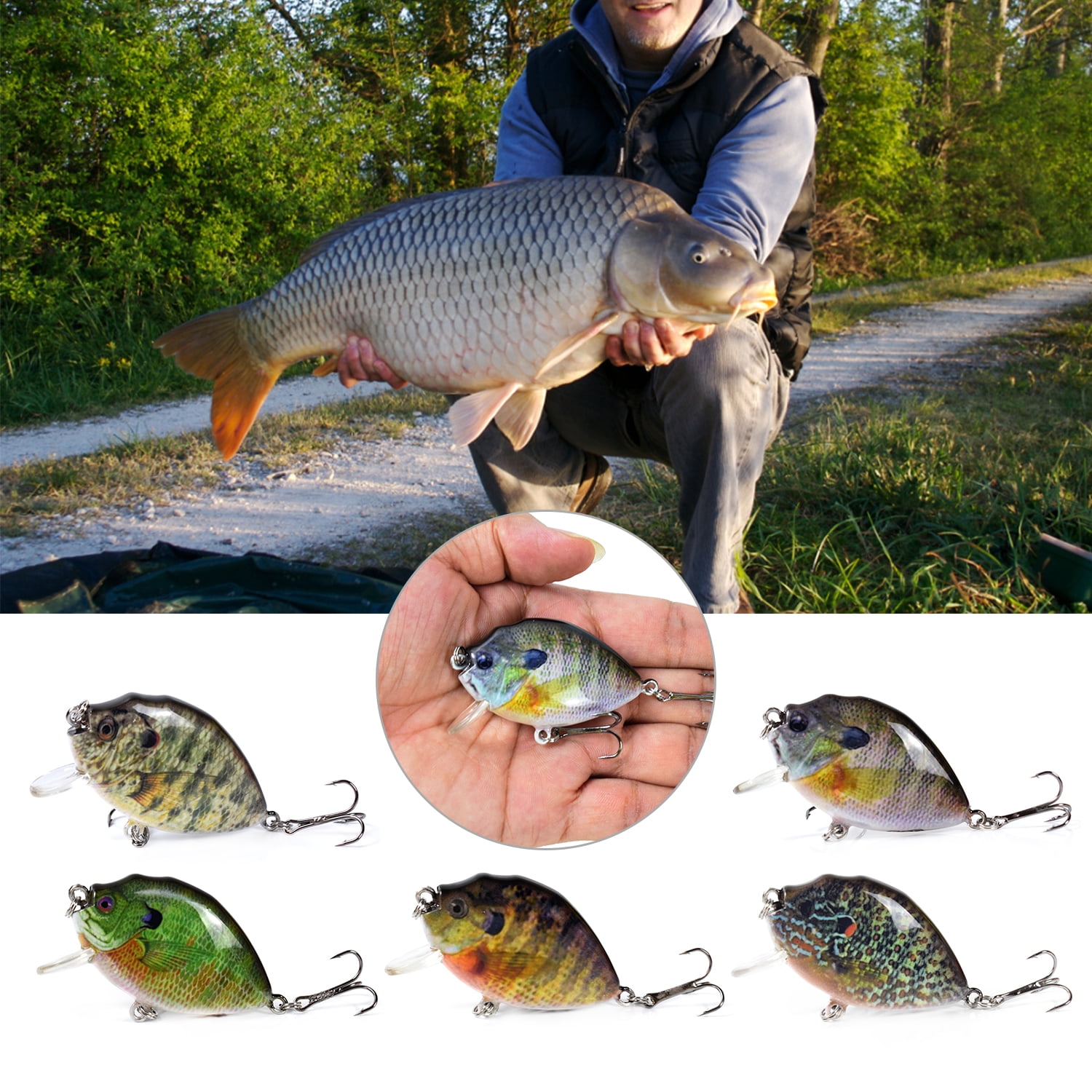 5PCS 6cm 15g Mini Wobbler Fishing Lures