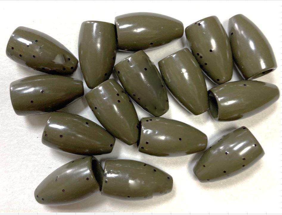 Tungsten Sinkers for Flipping - Green Pumpkin