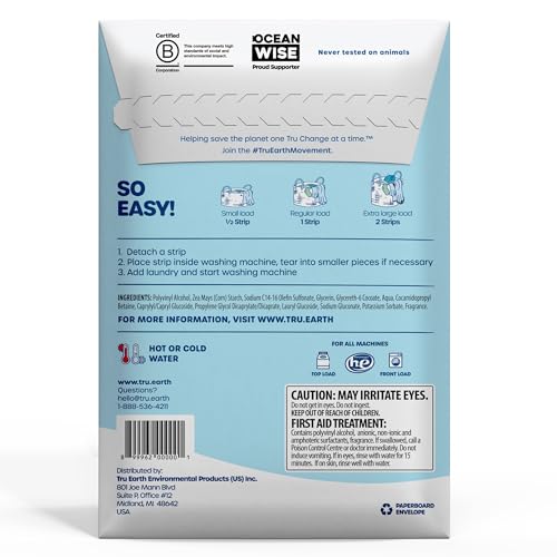 Tru Earth Ultra Concentrated Plastic-Free Laundry Strips