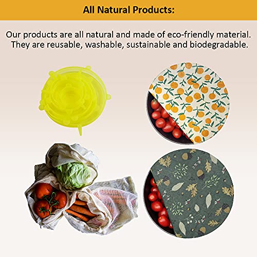 Eco-Friendly Reusable Beeswax Wraps and Bags