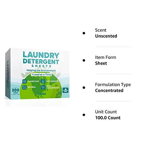 Eco Friendly Laundry Detergent Sheets - Unscented