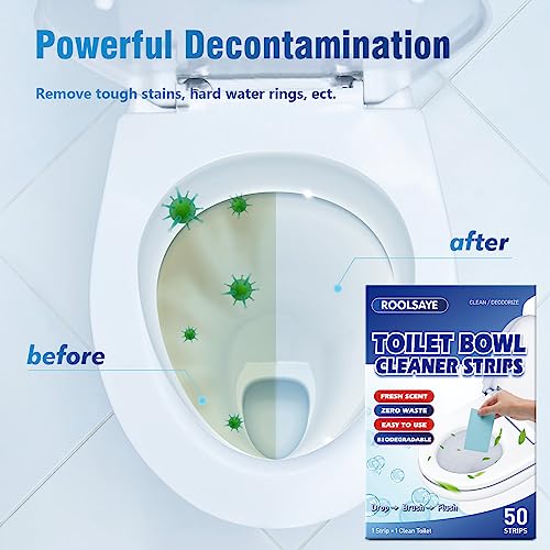Eco-Friendly Toilet Cleaner Strips - 50 Count