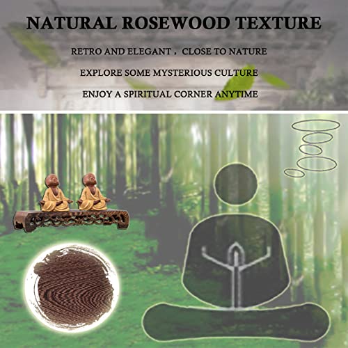 Hand-Carved Wooden Altar Table for Meditation