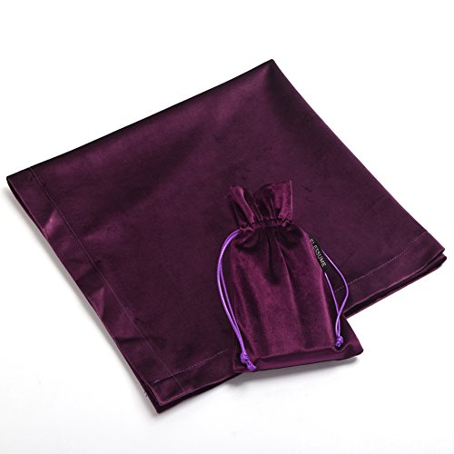 Wizard Velvet Tarot Cloth with Pouch - Blue & Purple