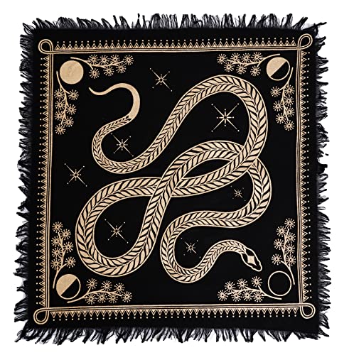 Golden Snake Altar Cloth for Tarot and Rituals