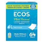 ECOS Plant-Powered Laundry Detergent Sheets - 64 Count