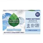 Seventh Generation Free & Clear Dryer Sheets, 80 Count